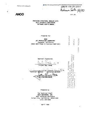 0f624] !D.o.w.n.l.o.a.d# Providing Structural Modules with Self-Integrity Monitoring Software User's Manual - National Aeronautics and Space Administration !P.D.F*