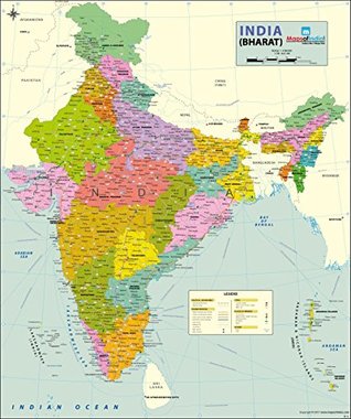 [4db34] %R.e.a.d^ ~O.n.l.i.n.e* India Political Map - Art Paper (27.55 W x 33 H) - Maps Of India ~ePub!