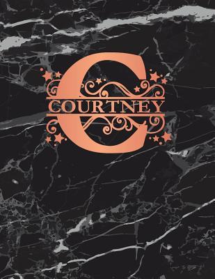 [29f05] ~Read* Courtney: Personalized Sketchbook 8.5 X 11. Monogram Letter C Sketch Pad/Journal/Note Book. Black Marble & Rose Gold Cover. Doodle, Notebook, Journal, Create! -  ~e.P.u.b%