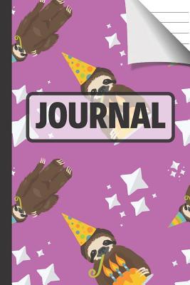 [0a1f0] !F.u.l.l.@ @D.o.w.n.l.o.a.d^ Journal: Sloth Birthday Party with Stars: Paperback Journal / Notebook for Kids, Teens and Adults - Colorful Creations Co !e.P.u.b%