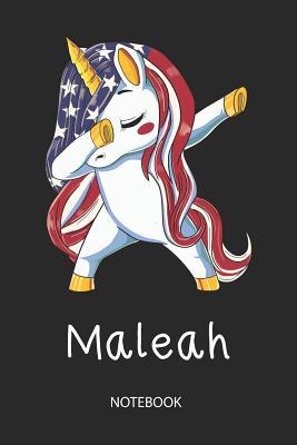 [3bca9] ^Read^ Maleah - Notebook: Blank Lined Personalized & Customized Name Patriotic USA Flag Hair Dabbing Unicorn School Notebook / Journal for Girls & Women. Funny Unicorn Desk Accessories & First Day Of School, 4th of July, Birthday, Christmas & Name Day Gift. -  ^e.P.u.b!
