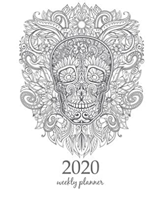 [6b8c1] %Full~ @Download% 2020 Weekly Planner: Calendar Schedule Organizer Appointment Journal Notebook and Action day With Inspirational Quotes Human skull made of flowers Sugar Skull Sweet dead Fantasy Fairies. -  ^PDF@