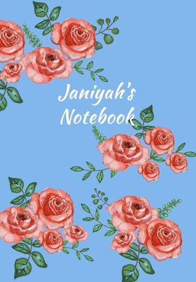 [d7f9c] %Full# @Download! Janiyah's Notebook: Personalized Journal - Garden Flowers Pattern. Red Rose Blooms on Baby Blue Cover. Dot Grid Notebook for Notes, Journaling. Floral Watercolor Design with First Name -  ^e.P.u.b~